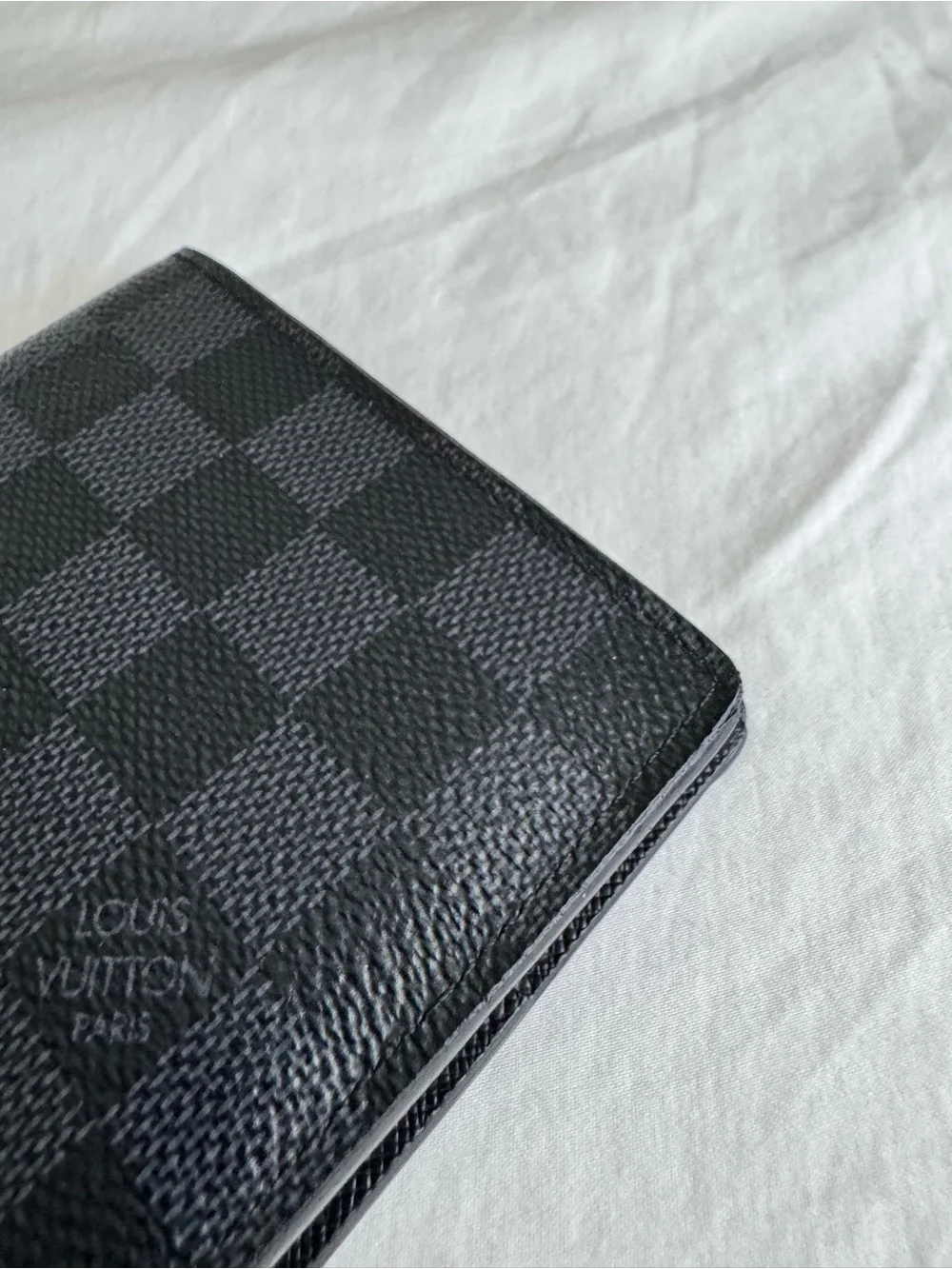 Louis Vuitton Black Damier Graphite Bi-Fold Wallet with Box